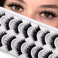 D-Curl Wispy False Eyelashes - 10 Pairs for Natural Volume
