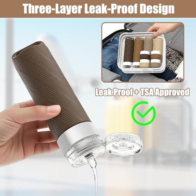 26Pcs Travel Toiletry Containers Set - TSA Approved Silicone Bottles