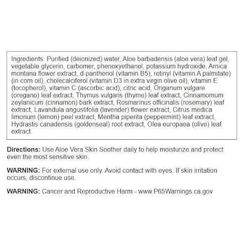 Swanson Aloe Vera Skin Soother 4 fl Ounce (118 ml) Gel