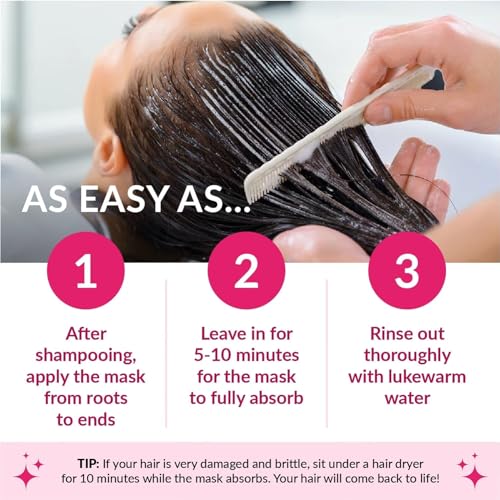 Kashmir Keratin Ceramic Hair Mask,deeply conditions dry, damaged hair, repairs with keratin, making it soft, frizz-free, hydrated, well-conditioned, and adds shine.(16 oz)