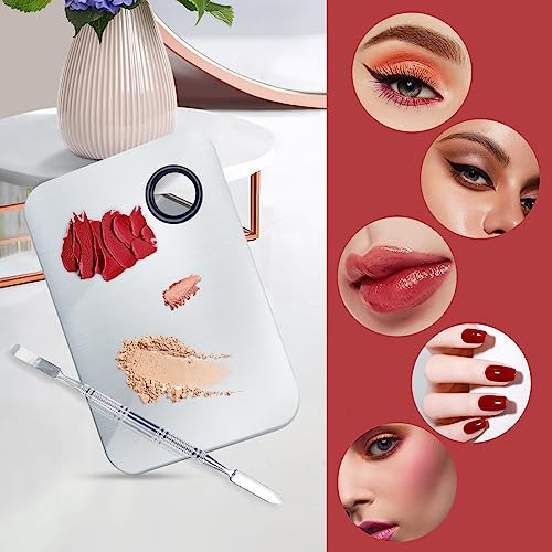 Makeup Mixing Palette Stainless Steel Square Spatula Tool - 1 Pcs