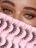 Wispy Cat Eye Lashes 15mm - 7 Pairs 3D Volume False Eyelashes
