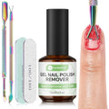 Luckyfairy Quick Gel Nail Polish Remover Kit - 5-Piece Acetone Free Set