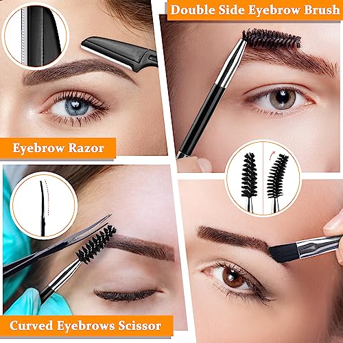 TsMADDTs 7-Piece Stainless Steel Tweezers Set for Eyebrows
