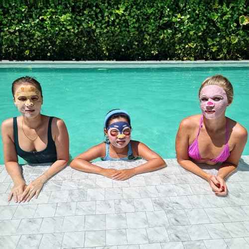 Animal Facial Sheet Mask, Spa Mask, Party Present for Her, Character Sheet Mask for Kids, Girls Night, Fun Face Mask with Animal Character