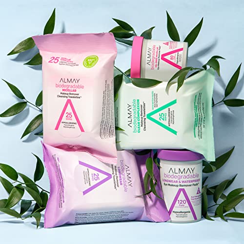 Almay Micellar Makeup Remover Wipes, 25 Count (Pack of 2)