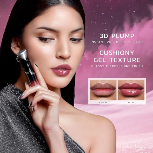 Lunara Frost 3D Lip Gloss - Deep Brown High-Shine Plumping