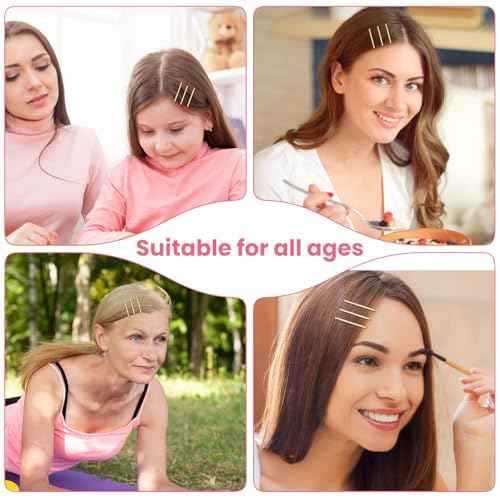 Blonde Bobby Pins, Pain-Free Hair Clips, Best Size 2in for Women and Girls (Golden -01)