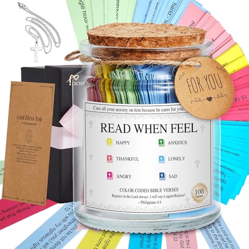 Bible Verse Jar with 108 Inspirational Verses for Emotions