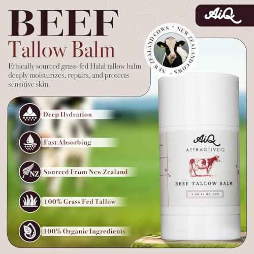 New Zealand Grass Fed Ethically-Sourced Beef Tallow for Skin? Stick with Vitamin E, Raw Honey, Olive Oil ? Premium Ingredients & Cruelty-Free Tallow Face Moisturizer, Longevity & Firming - 30g