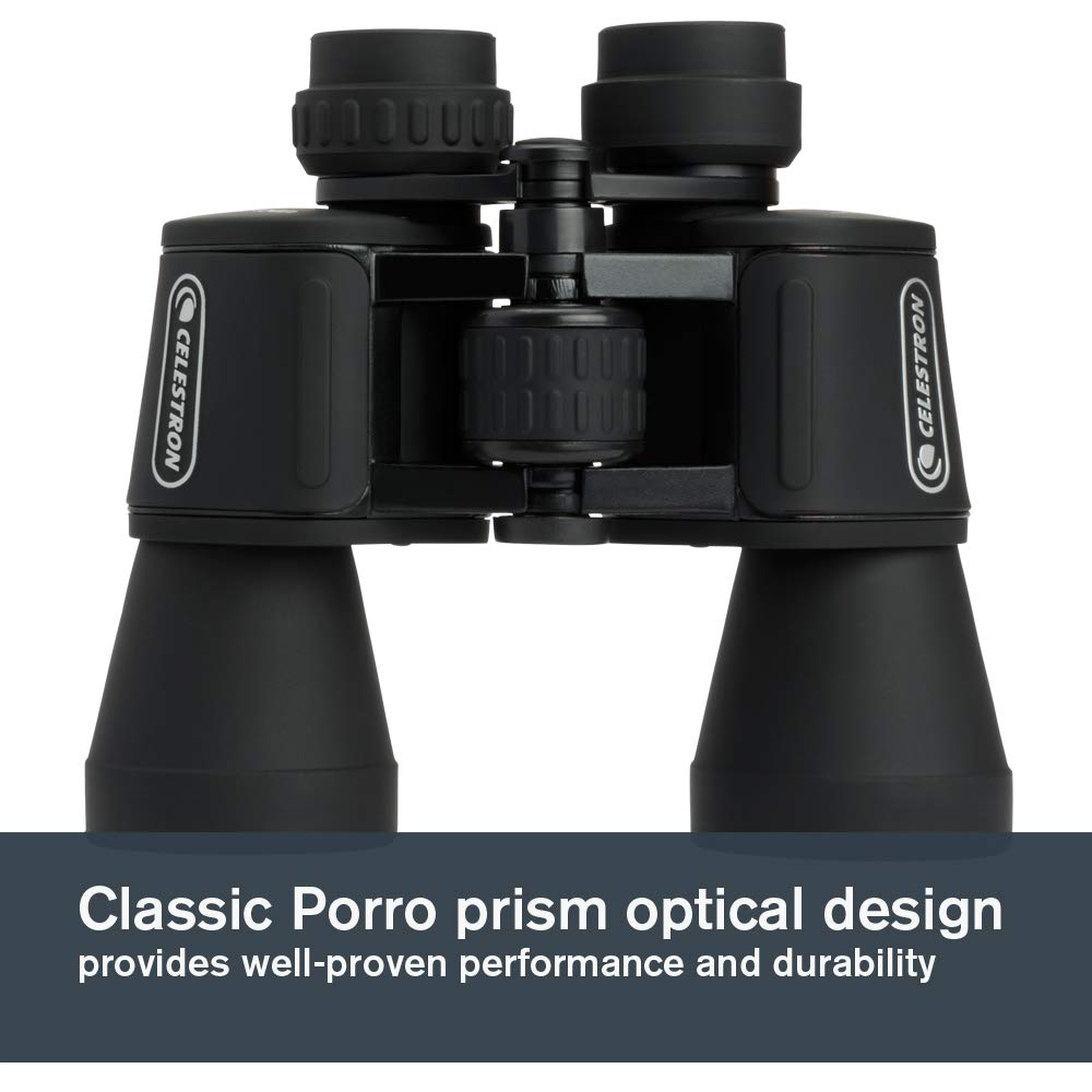 Celestron – UpClose G2 10x50 Binocular – Multi-Coated Optics for Bird Watching, Wildlife, Scenery and Hunting – Porro Prism Binocular for Beginners – Includes Soft Carrying Case