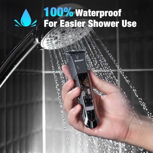Body Hair Trimmer for Men,kensen Electric Groin & Pubic Hair Trimmer, Christmas Gift Rechargeable Ball Shaver Groomer, Mens Body Groomer Kit for Privates, Waterproof, Cordless for Wet/Dry Use