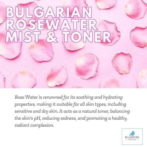 Rose Water Spray for Face & Hair ? 100% Pure Steam-Distilled Rosewater Facial Toner ? Alcohol-Free Hydrating Face Mist & Makeup Setting Spray ? Anti-Aging & pH-Balancing Natural Skin Care (Rose)