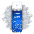 Hair Face Body Glitter Spray, 4.05 fl oz Rainbow Silver Holographic Glitter Hairspray Shimmer Makeup for Women, Quick Drying Long-Lasting Glitter Spray for Rave Accessories