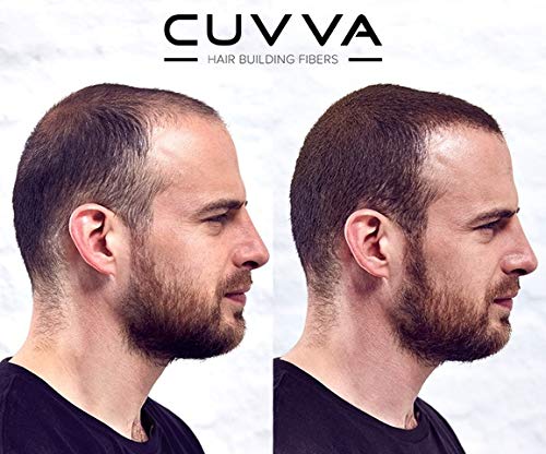 CUVVA Hair Fibers for Thinning Hair (DARK BROWN) - Keratin Hair Building Fiber Hair Loss Concealer - Thicker Hair in 15 Seconds - 25g/0.87oz Bottle - For Men & Women