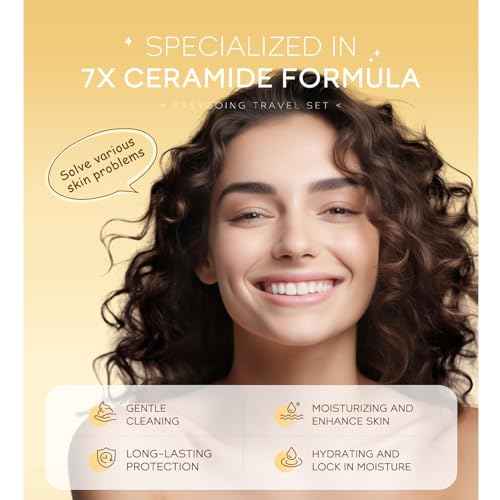 Hydrating Skin Care Set Travel Kit, Gifts for Women and Teenage Girls, 4 Piece Skincare Essentials Set Mini Travel Size With Facial Cleanser, Cream, Serum, Sunscreen - Travel Essentials Gift Set