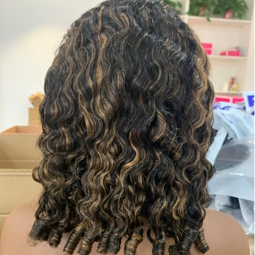 Burmese Curly Half Wig 16" Human Hair 200% Density