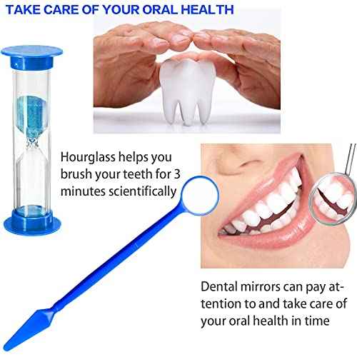 Wenge Portable Orthodontic Oral Care Kit - 2Pack - Travel Kit for Patients, Interdental Brushing Wax Floss Toothbrush Cleaning (Blue_Black)