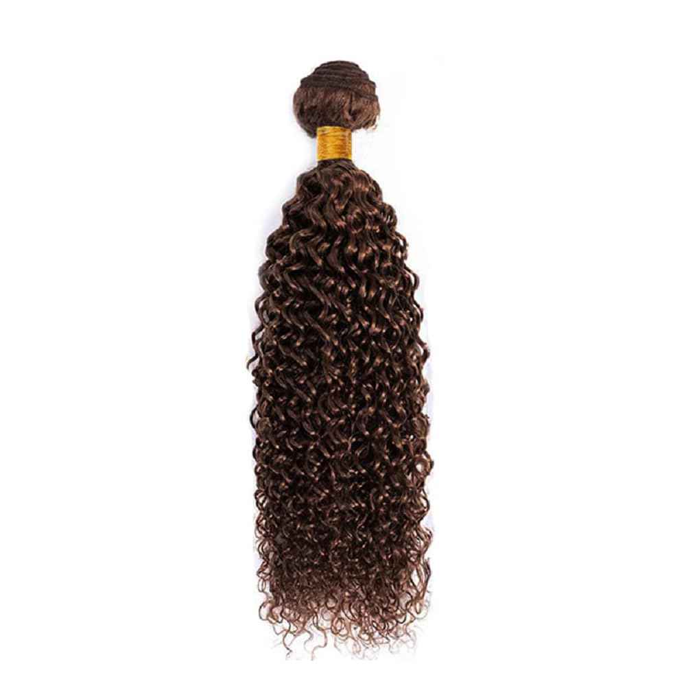 Brown Human Hair Bundles Chocolate Brown Kinky Curly Bundles 18 Inch Niegmeag Peruvian Virgin Remy Hair Extensions Double Weft Color 4 Kinky Curly Bundle Hair Weave 100g