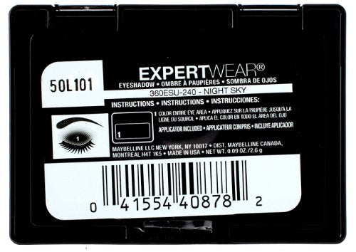 Maybelline Expert Wear Eyeshadow Night Sky Single 0.09oz