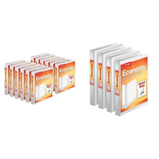 Cardinal Economy 3-Ring Binders and Binder 4 Pack Bundle (12 Binders Total)