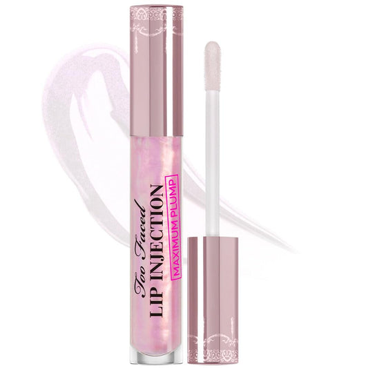 Too Faced Lip Injection Maximum Plump Extra Strength Lip Plumper Gloss | Hydrating + Plumping, 0.14 Fl Oz, Original