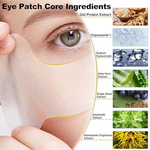 Hotodeal Under Eye Patches (10 Pairs), Using Under Eye Mask Overnight, Eye Patches for Puffy Eyes and Dark Circles, Anti-wrinkle and Lifting Firmness Skin Care, 100% Water-soluble Breathable