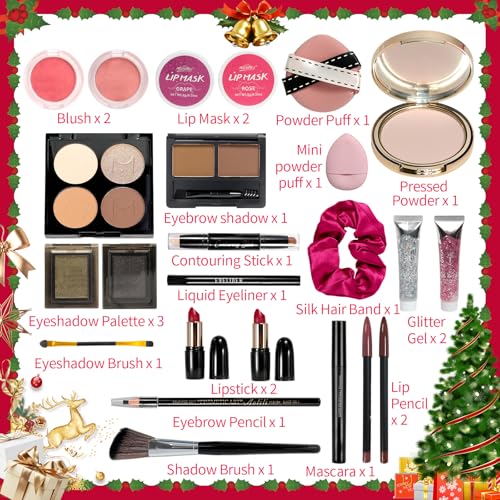 24-Day Makeup Advent Calendar for Women | Christmas Beauty Gift