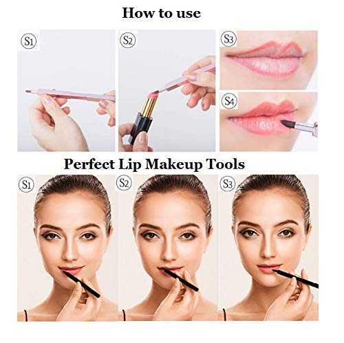 Retractable Lip Brush Applicator - Professional Lipstick Gloss Makeup Tool