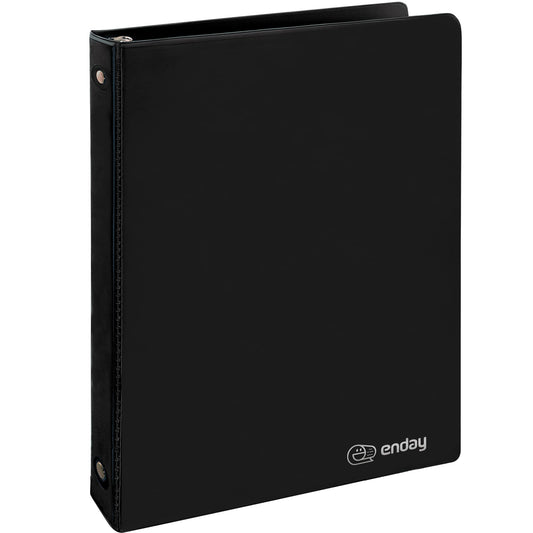 ½ Inch 3 Ring Binder .5 inch Black Clear View Cover with 2 Inside Pockets, Colored School Supplies Office and Home Binders – by Enday