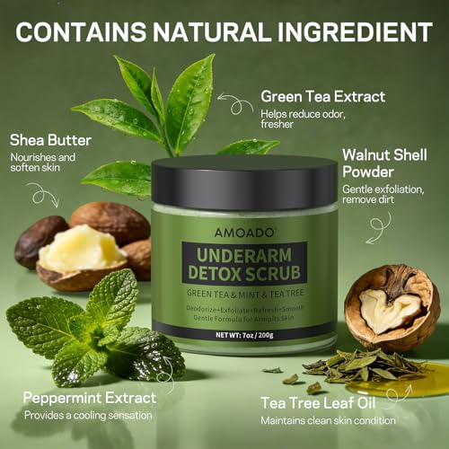 Green Tea Armpit Detox Scrub for Odor Control