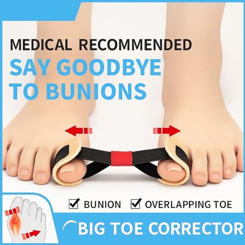 Toe Stretcher Band 2-Pack - Bunion Corrector for Big Toe Relief
