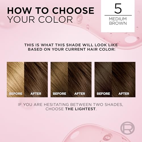 L'Oreal Paris Excellence Crème Hair Color Medium Brown 2-Pack, Gray Cover, Long-Lasting