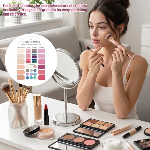 12-Season Color Palette Cards Set for Clothes & Makeup
