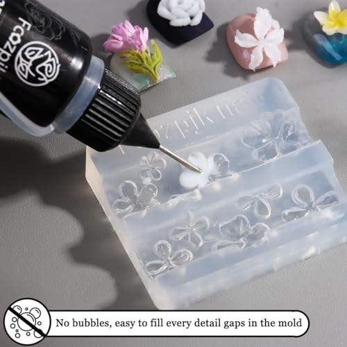 Fcozpjk 3D Sculpting Gel 15g White for Nail Charm Molds, Quick Dry UV/LED