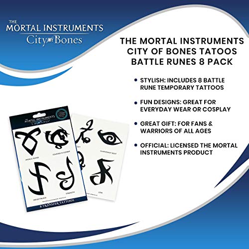 Mortal Instruments Battle Runes Temporary Tattoos 8-Pack