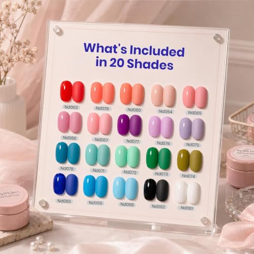 Beetles 20 Colors Gel Nail Polish Set with Base & Top Coat - UV LED Kit