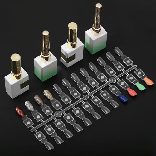 C12rtive Magnetic Nail Tips 120PCS - Premium Acrylic False Nail Display Tips for Gel & Polish, Easy to Color, Durable, Professional Use