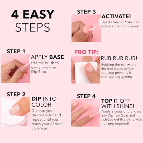 Kiara Sky Milky White Nail Dip Powder - Long-Lasting Nail Color, 1 oz