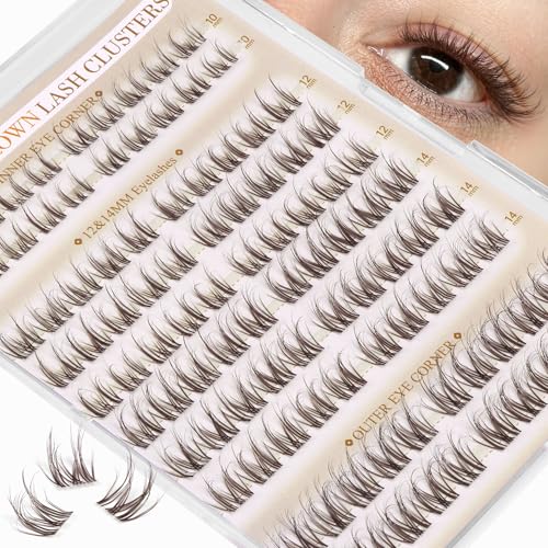 Brown Lash Clusters 10-16MM DD Curl Wispy Eyelash Extensions