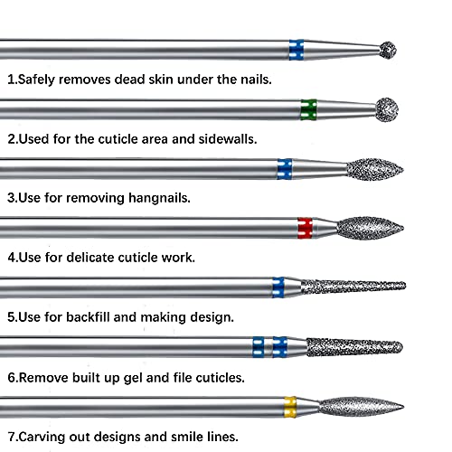 14-Piece Nail Drill Bits Set for Acrylic & Gel Nails