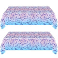 JU XIN 2-Pack Purple Demon Birthday Party Tablecloths for Kpop Celebrations