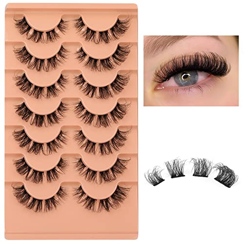 D Curl Cluster Lashes - 56pc Fluffy Wispy Eyelash Extensions