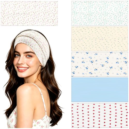 6Pc Wide Headbands for Women Non-Slip Yoga Workout