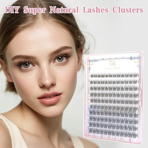 Gekinye Natural Wispy Lash Clusters - 120 Pcs DIY Extensions 10-14mm