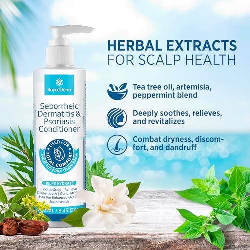 Roycederm Seborrheic Dermatitis & Psoriasis Face Cream ? Steroid-Free Moisturizer for Redness, Flaking & Sensitive Skin ? Face, Scalp & Body Daily Relief ? Fragrance-Free, Non-Greasy, 4 oz