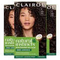 Clairol Natural Instincts Demi-Permanent Hair Dye Dark Brown 3-Pack, 5.85 Fl Oz Each