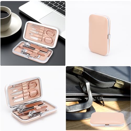 9-Piece Manicure Pedicure Kit with Nail Clipper Set and Portable Case