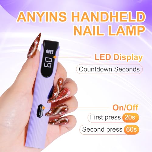 Cordless UV LED Nail Lamp for Gel Nails - Fast Curing & Portable