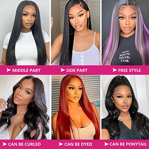30-Inch Straight Lace Front Wig - 200% Density Human Hair